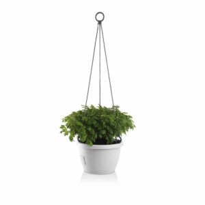 Gardenico Samozavlažovací závesný kvetináč Marina biela, pr. 30 cm - samozavlažovacie kvetináče, samozavlažovací kvetináč, kvetinac, kvetináč, kvetináče, hlinené kvetináče, plastové kvetináče, plastovy kvetinac, hlineny kvetinac, terakotové kvetináče, vonkajšie kvetináče, lacné kvetináče, dizajnovy kvetinac, dizajnové kvetináče, zavlazovacie hodiny, kvetinace exterier, moderné kvetináče, moderny kvetinac, vyvýšené kvetináče, kvetinac plastovy, čierny kvetináč, zlatý kvetináč, kvetinace na okna, kvetinac na okno